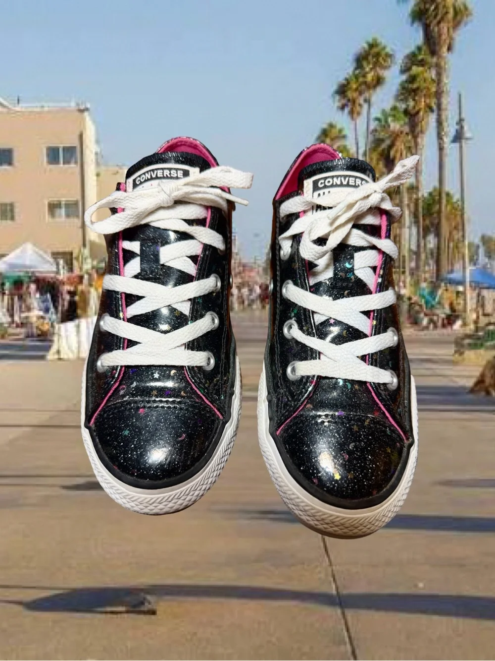 Young Girl Glitter Converse All-Stars Girl Size 2
